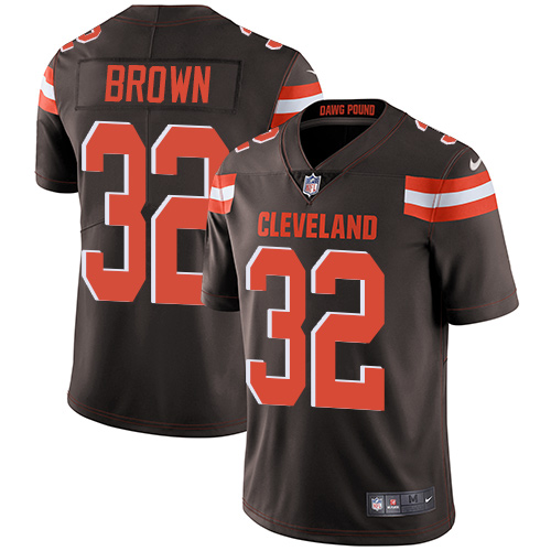 Nike Browns #32 Jim Brown Brown Team Color Men's Stitched NFL Vapor Untouchable Limited Jersey